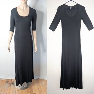 Urban Outfitters Maxi Dress Black Half Sleeve
